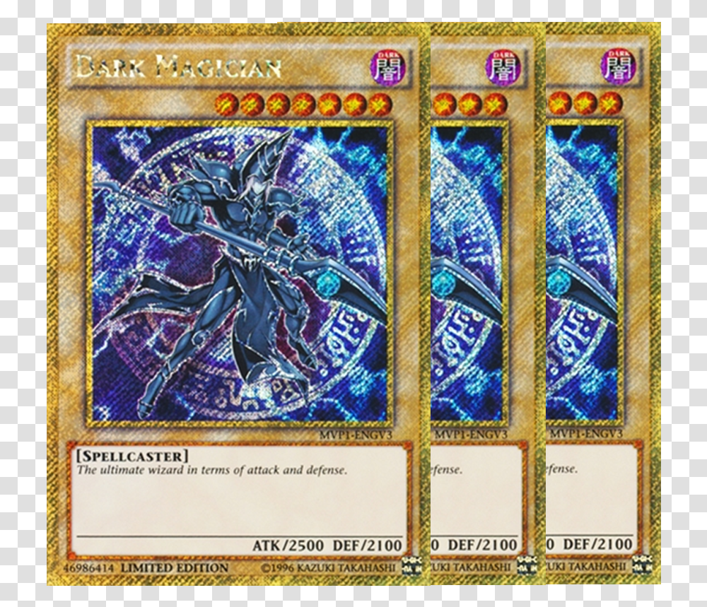 Dark Magician Gold Rare, Drawing, Stained Glass Transparent Png