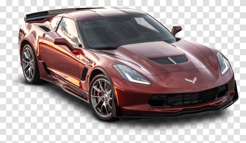 Dark Red Corvette, Car, Vehicle, Transportation, Automobile Transparent Png