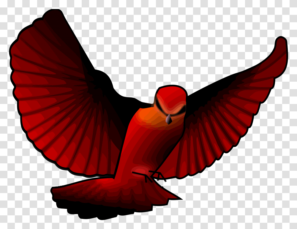 Dark Red Flying Bird Clipart Red Wings, Animal, Leaf, Plant, Cardinal Transparent Png