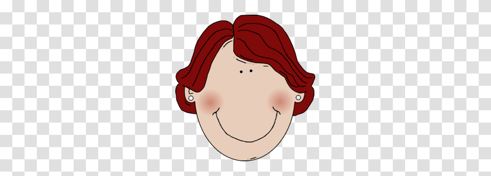 Dark Red Hair Middle Age Cartoon Clip Art, Maroon, Mouth, Apparel Transparent Png