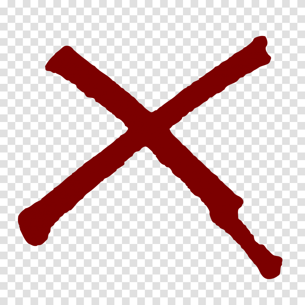 Dark Red X, Cross, Weapon, Label Transparent Png