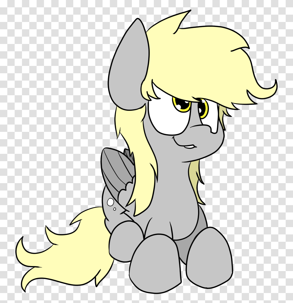 Dark Shadow Cross Eyed Cute Derpy Hooves Gray Cartoon, Person, Human, Hand, Drawing Transparent Png