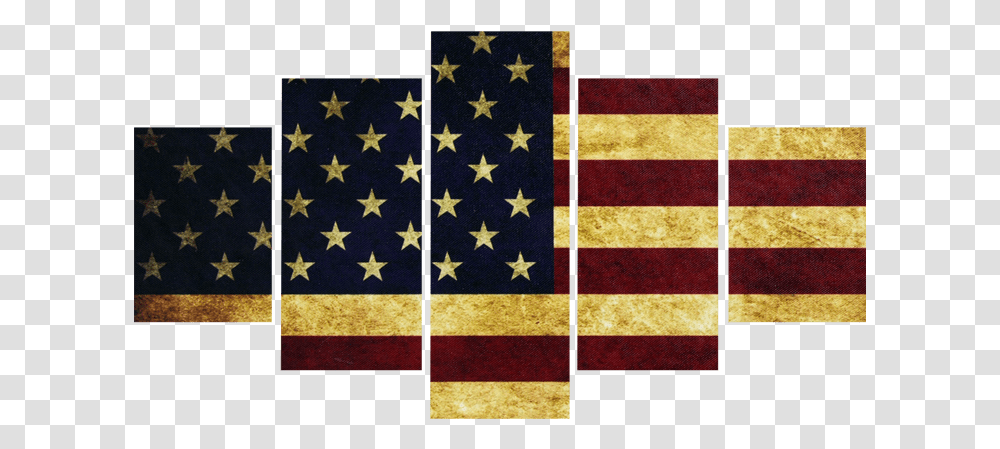 Dark Vintage American Flag Canvas PrintsClass Usa Flag, Rug, Star Symbol Transparent Png