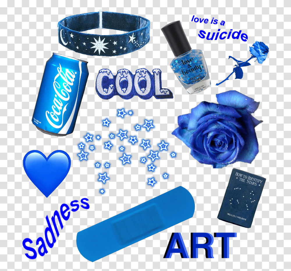 Darkblueaesthetic Darkblue Asthetic Dark Blue Aesthetic Stickers, Rose, Flower, Plant, Blossom Transparent Png