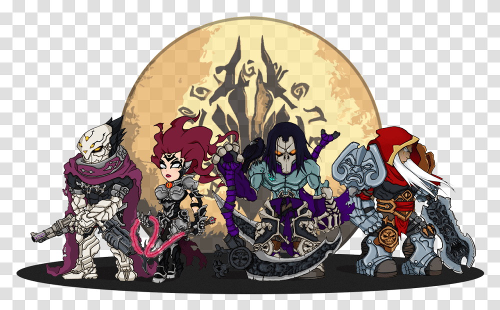 Darksiders War Darksiders 4 Horsemen Chibi, Comics, Book, Person, Human Transparent Png