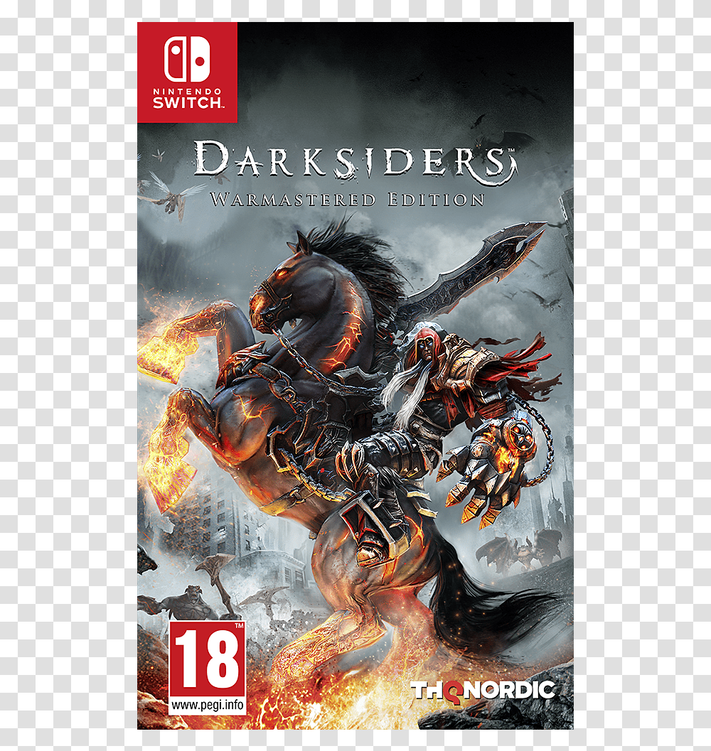 Darksiders Warmastered Edition Nintendo Switch, Poster, Advertisement, Person, Human Transparent Png