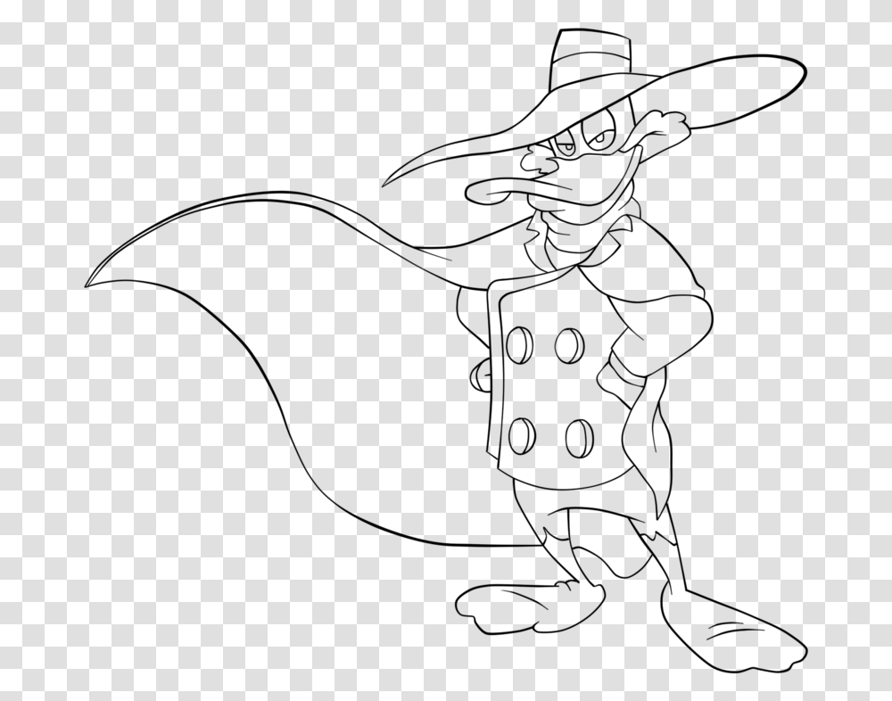 Darkwing Duck By Milopanic Line Art, Gray, World Of Warcraft Transparent Png