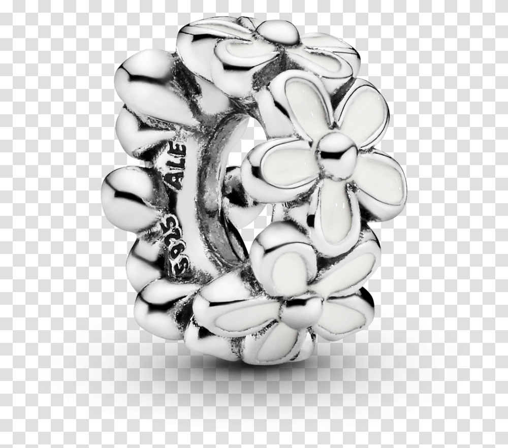 Darling Daisies Spacer Pandora White Flower Charm, Accessories, Accessory, Jewelry, Person Transparent Png