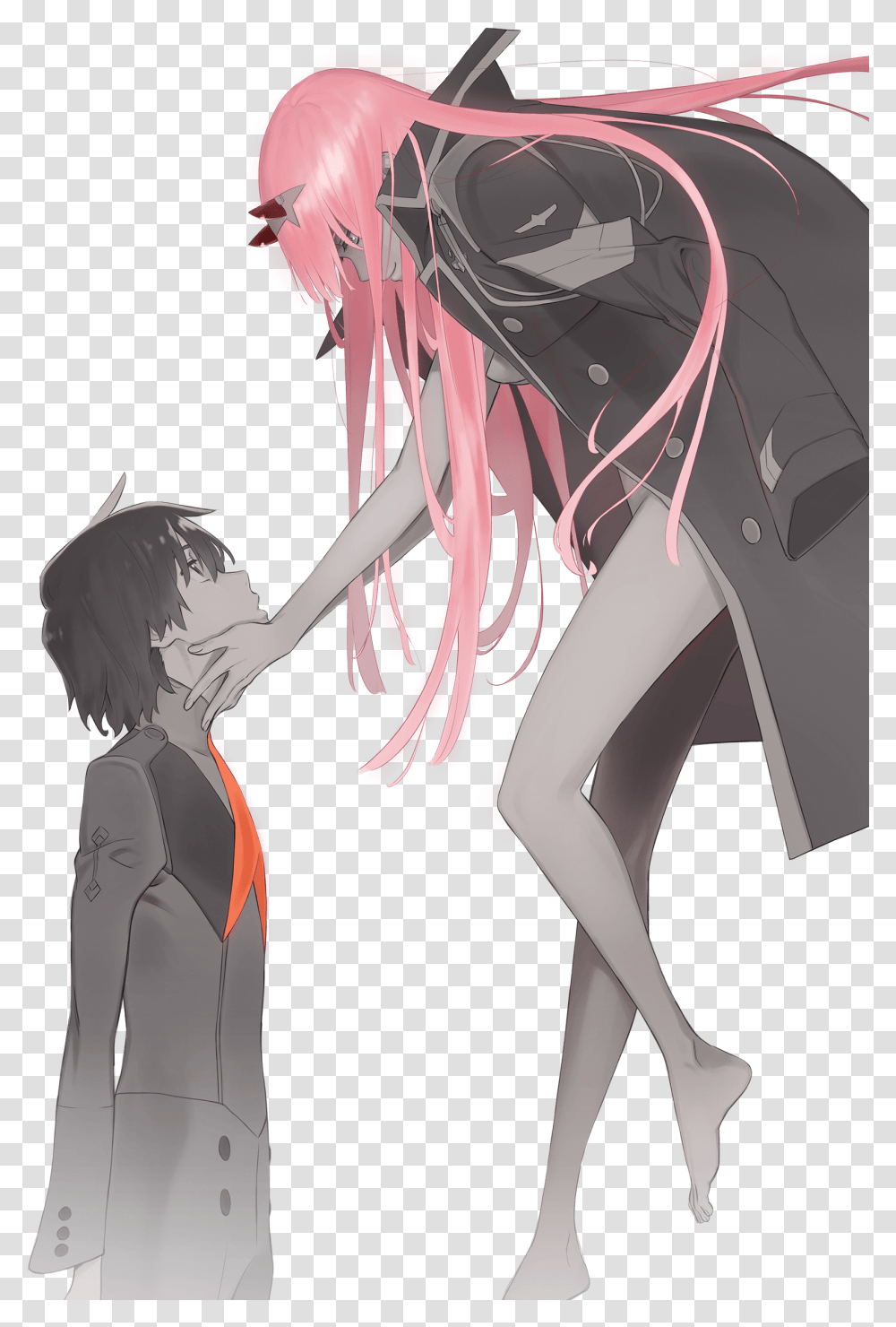 Darling In The Franxx Hiro And Zero Two Download, Comics, Book, Manga Transparent Png