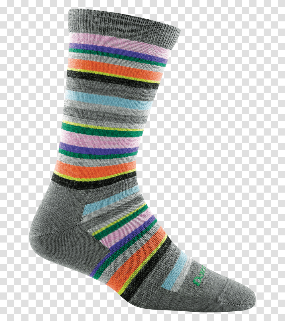 Darn Tough Women's Sassy Stripe Charcoal Sock, Apparel, Shoe, Footwear Transparent Png