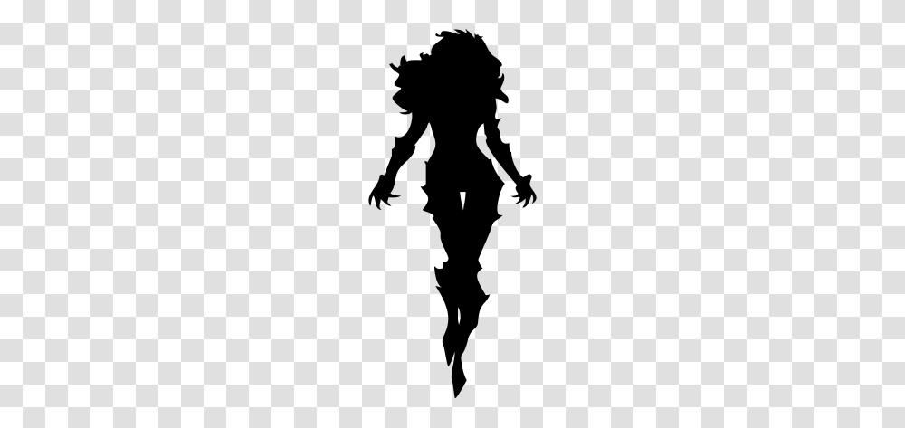 Darr Supergirl Silhouette, Gray, World Of Warcraft Transparent Png