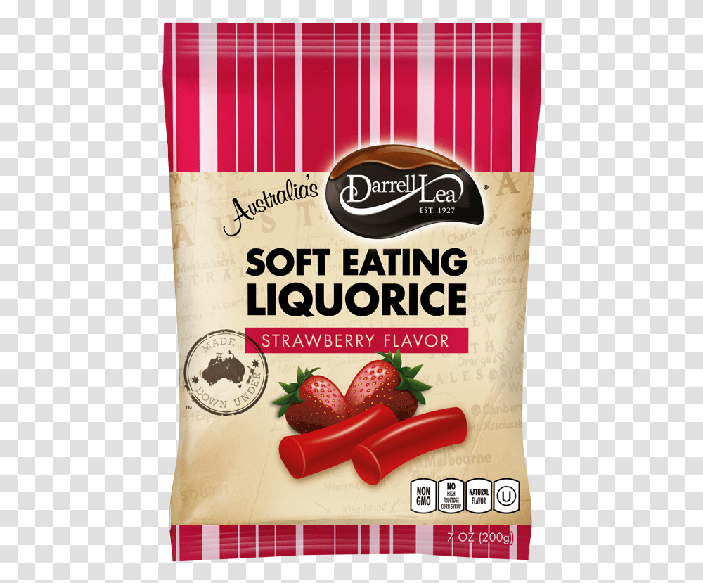 Darrell Lea Strawberry Licorice Darrell Lea Soft Eating Licorice, Plant, Fruit, Food Transparent Png