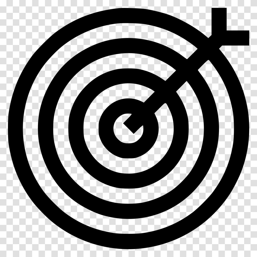Dart Target Focus Marketing Illusion Aim Learning Goal Icon, Spiral, Rug, Coil, Shooting Range Transparent Png
