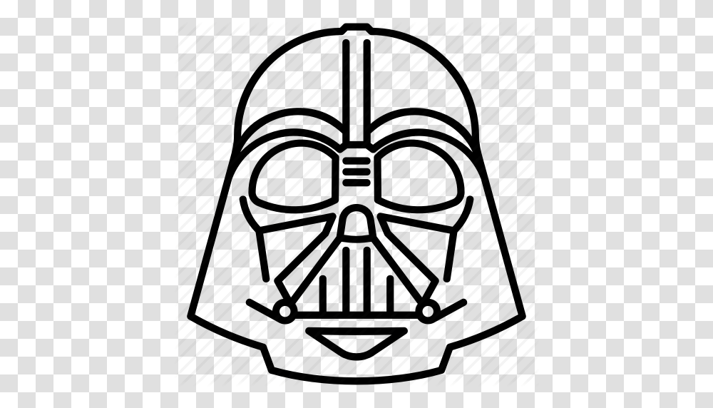 Dart Vader Evil Force Helmet Movie Sith Star Wars Icon, Mask, Plan, Plot, Diagram Transparent Png