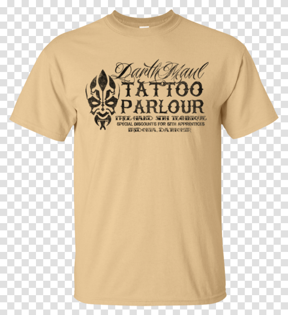 Darth Maul Tattoo Parlour T Shirt Active Shirt, Apparel, T-Shirt, Khaki Transparent Png