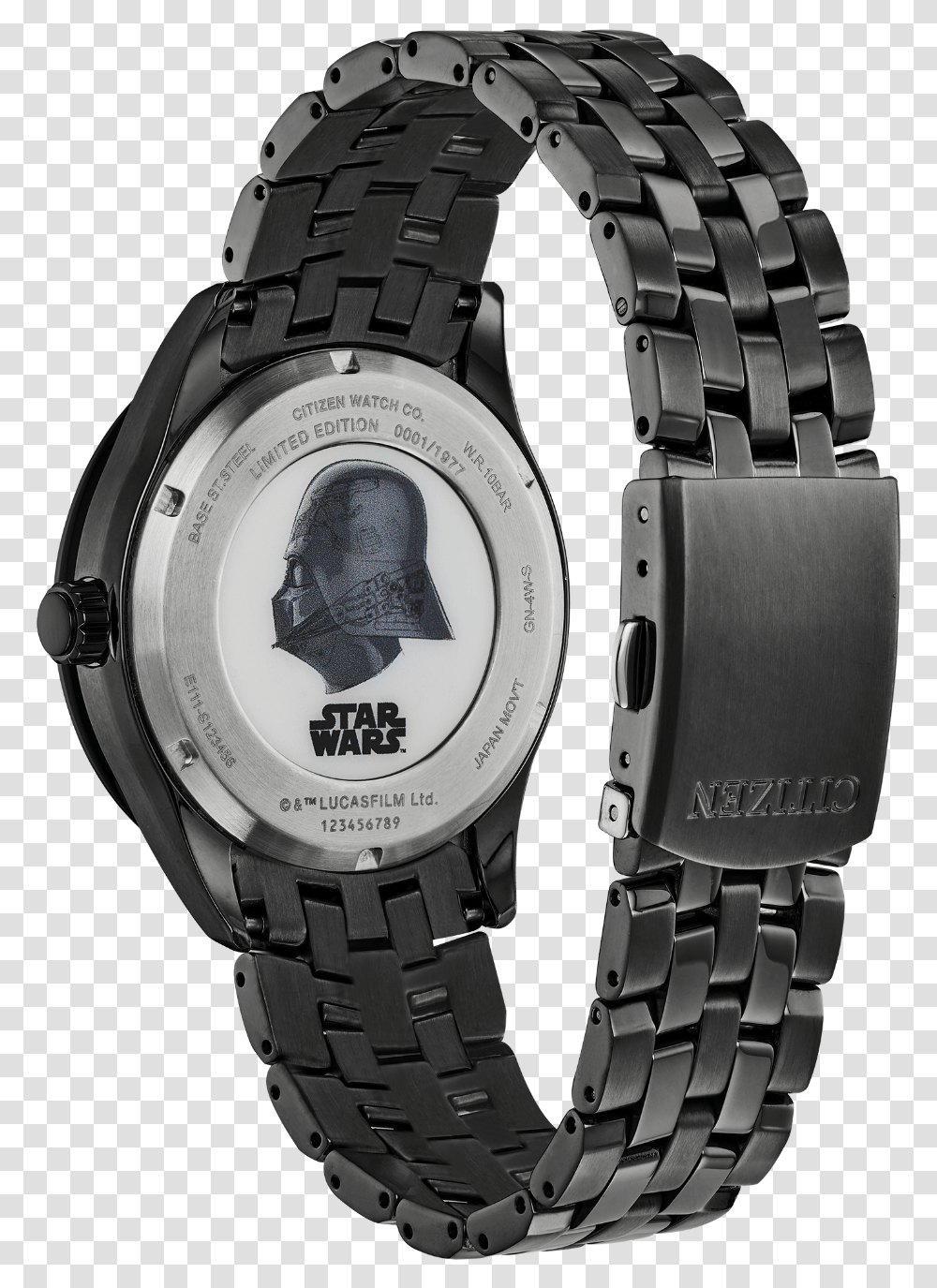 Darth Vader Back View Citizen Star Wars Watch, Wristwatch, Digital Watch Transparent Png