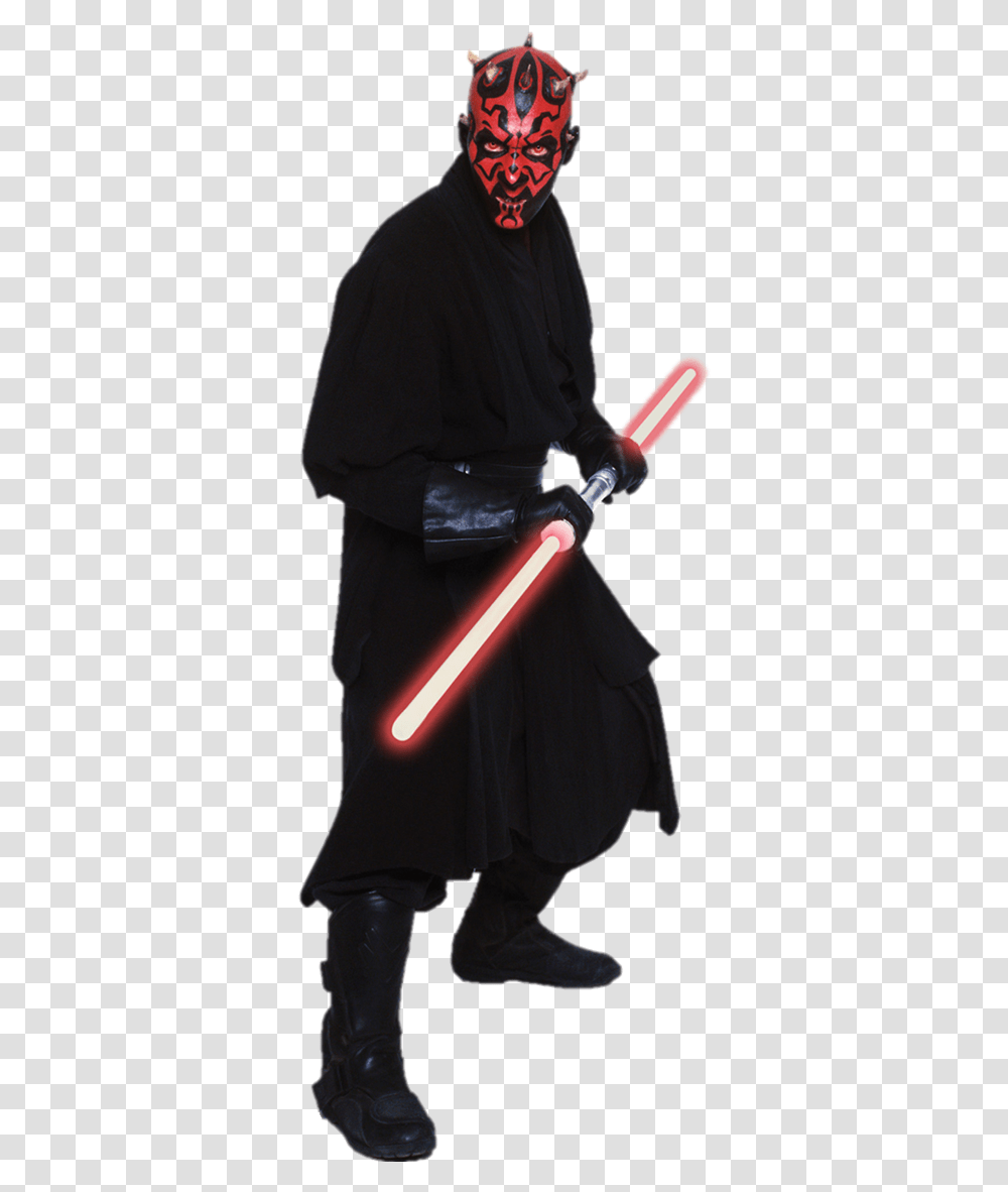 Darth Vader Background Posted By Michelle Thompson Star Wars Darth Maul White Background, Duel, Person, Human, Clothing Transparent Png