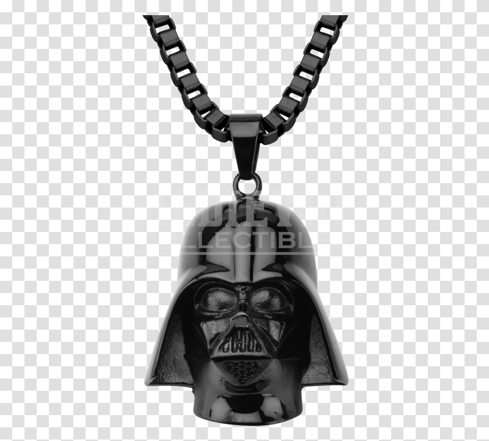 Darth Vader Black Mask Pendant With Chain Necklace, Person, Human Transparent Png