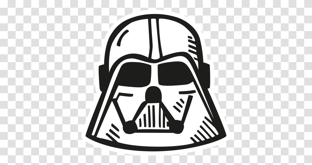 Darth Vader Free Icon Of Space Hand Drawn Black Sticker Icono Darth Vader, Logo, Symbol, Trademark, Helmet Transparent Png