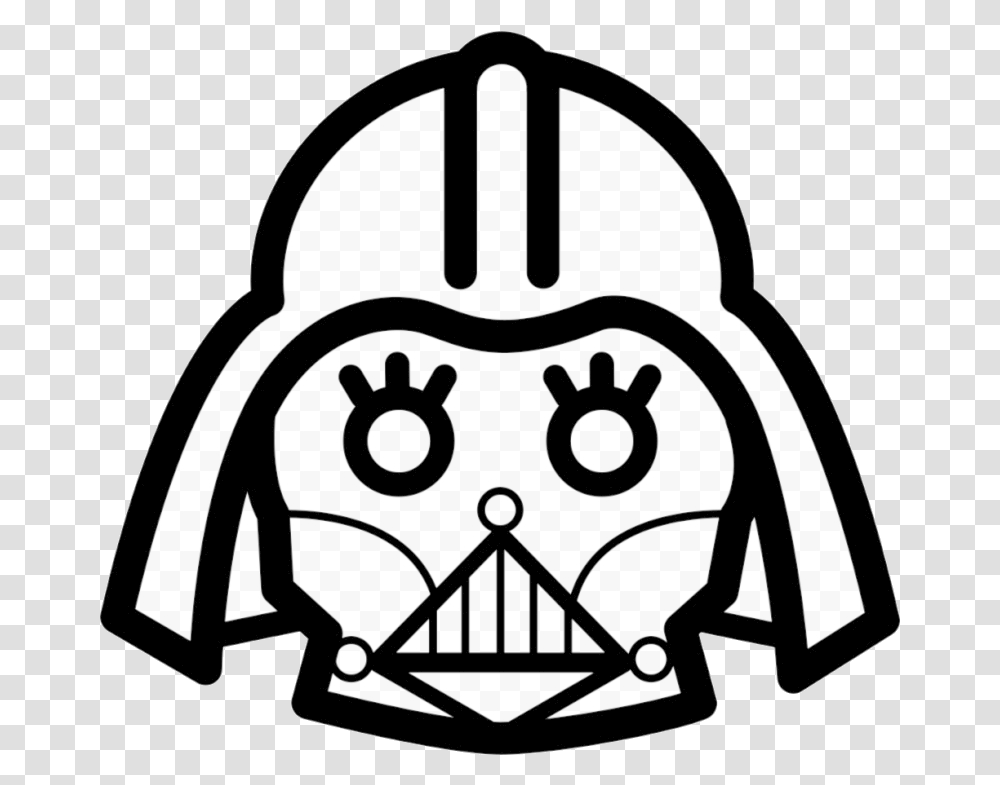 Darth Vader Frontal Head Outline Comments La Cabeza Darth Vader, Logo, Trademark, Emblem Transparent Png
