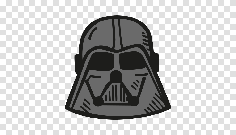 Darth Vader Icon Free Of Space Hand Drawn Color, Helmet, Apparel Transparent Png