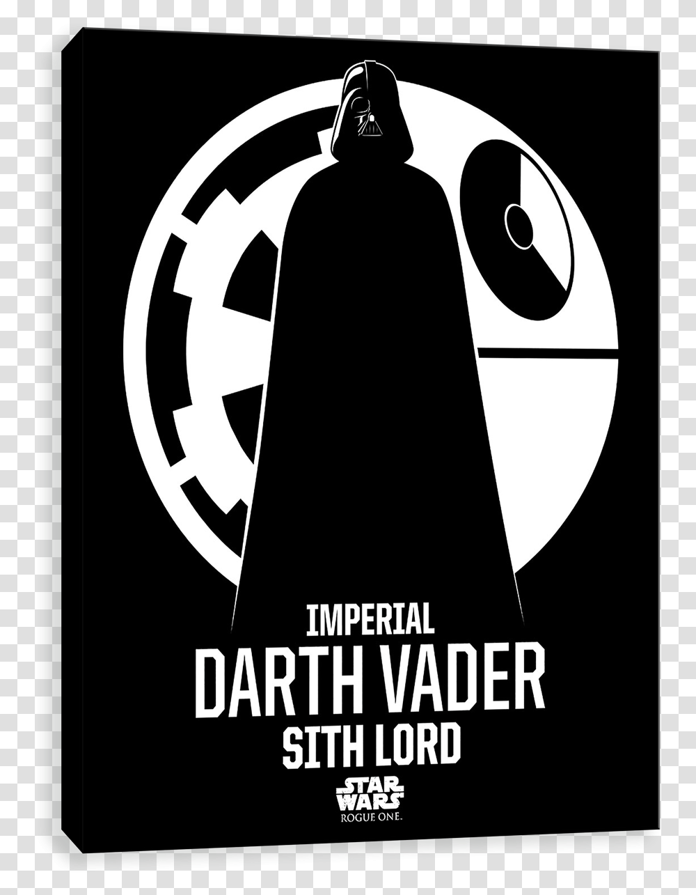 Darth Vader Rouge One Poster Black And White, Advertisement, Flyer, Paper, Brochure Transparent Png
