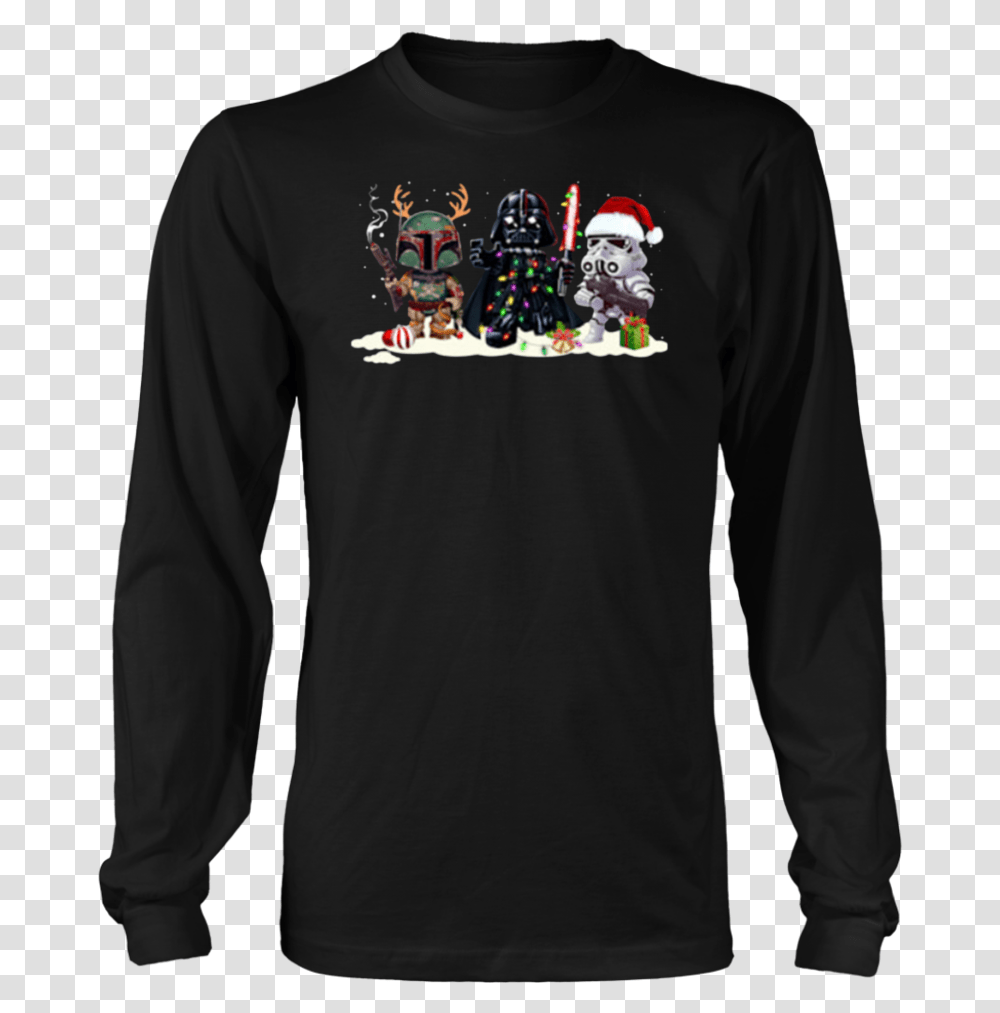 Darth Vader Stormtrooper Jango Fett Star Wars Christmas Bad Wolves T Shirt, Sleeve, Apparel, Long Sleeve Transparent Png