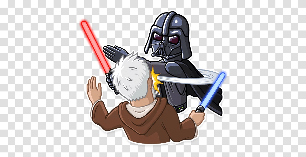 Darth Vader Telegram Sticker Sticker Star Wars, Duel, Person, Human, Knight Transparent Png