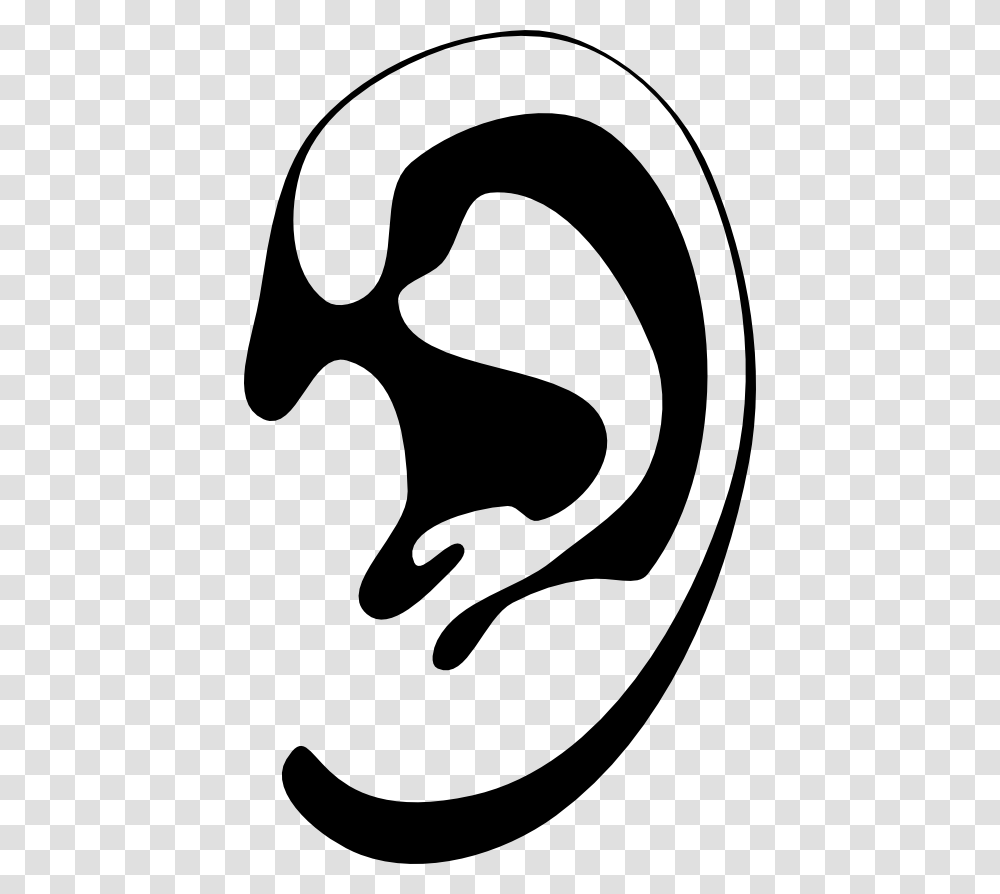 Das Menschliche Ohr Silhouette Stilisiert Clipart, Ear, Stencil Transparent Png