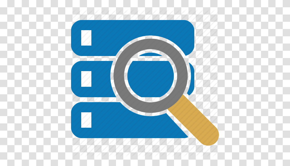 Data Databank Database Explore Search View Icon, Tape, Magnifying Transparent Png
