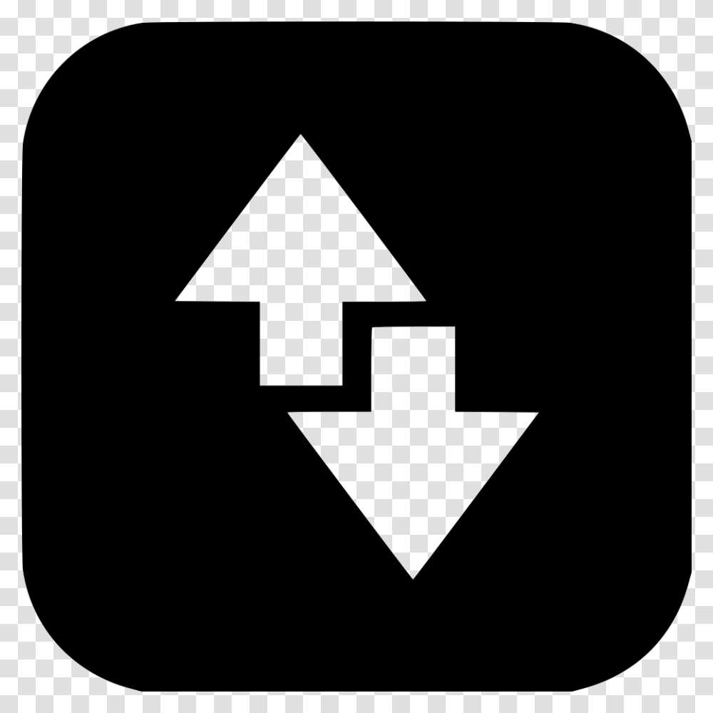 Data Network Internet Edge Up Down Arrow Icon Free, First Aid, Recycling Symbol, Stencil Transparent Png