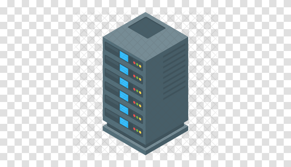 Data Storage Server Icon Of Isometric Vertical, Computer, Electronics, Hardware, Mailbox Transparent Png