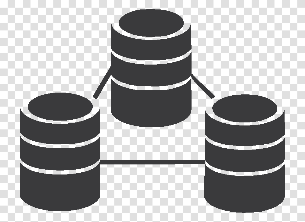 Database Database Image Black And White, Keg, Barrel, Cylinder Transparent Png