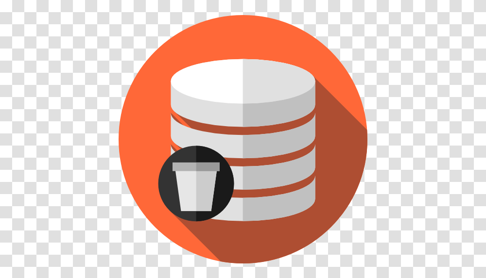 Database Free Technology Icons Database Circle Icon, Barrel, Cylinder, Tape, Keg Transparent Png