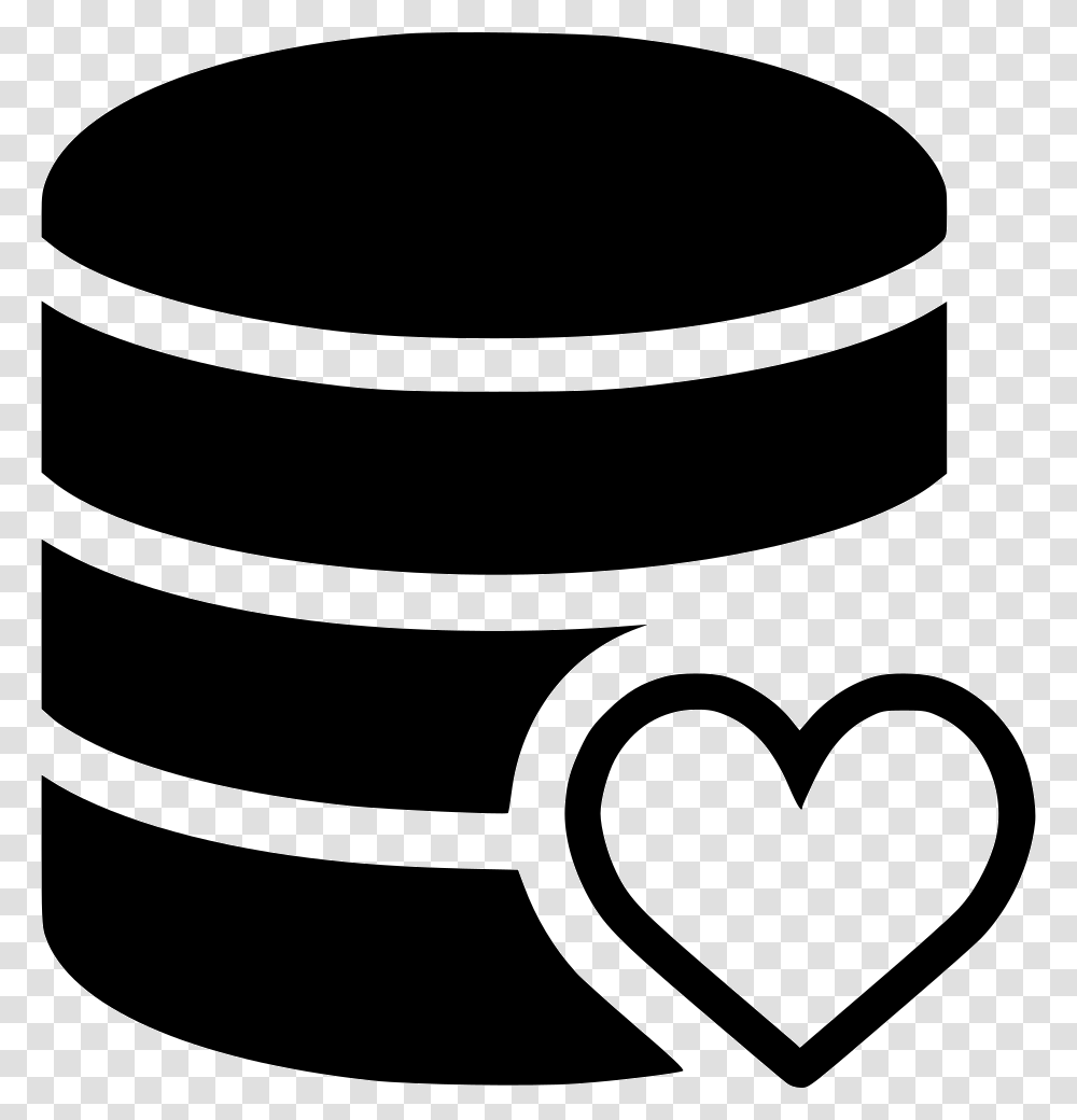 Database Icon Vector, Stencil, Tape, Heart, Jar Transparent Png
