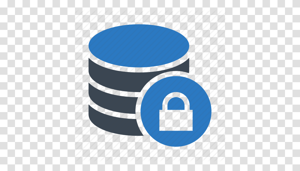 Database Lock Protection Secure Server Icon, Tape, Cylinder, Security Transparent Png