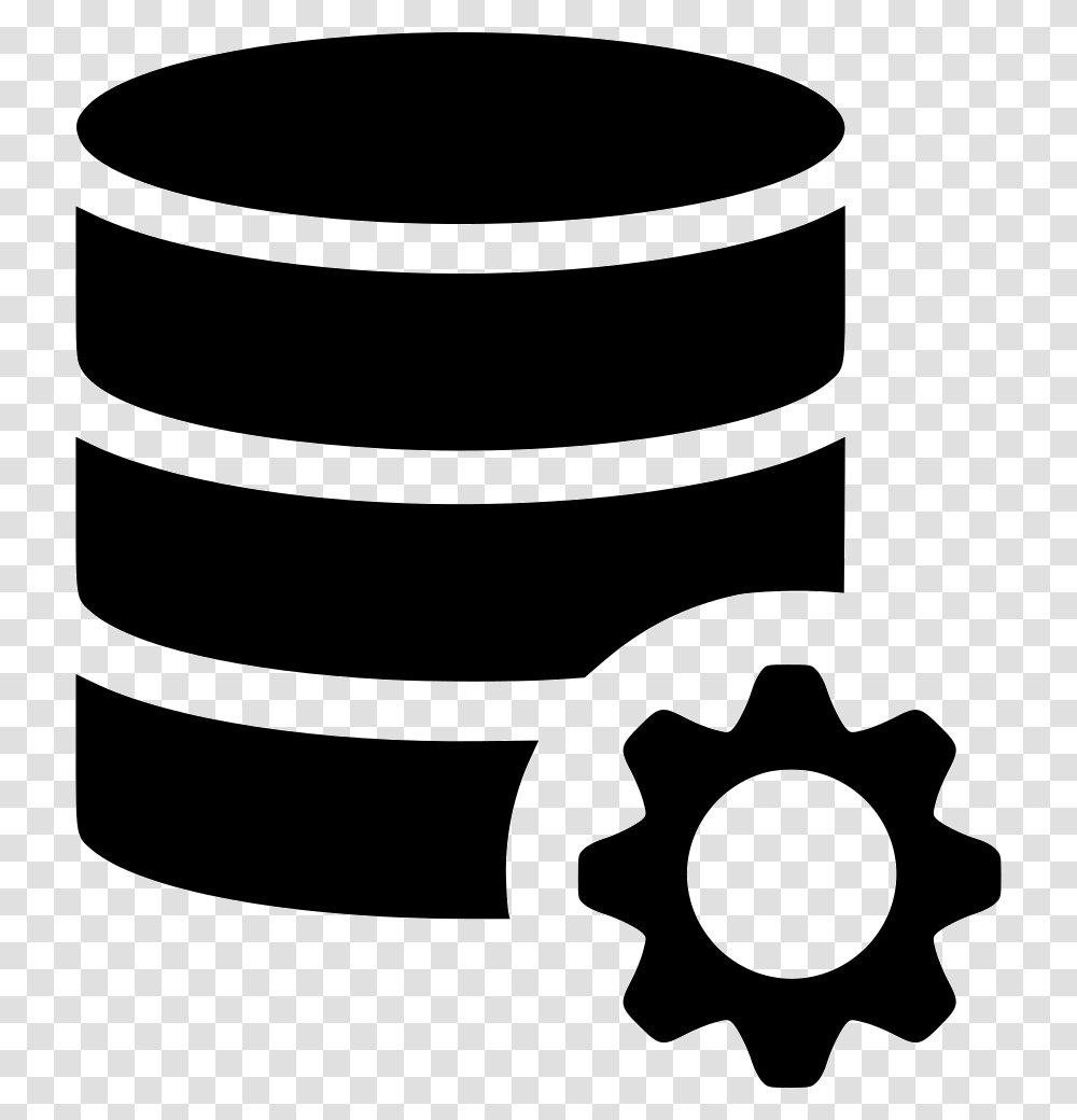 Database Option Configuration Settings Gear Bank Data Data Bank Icon, Stencil, Barrel, Axe, Tool Transparent Png