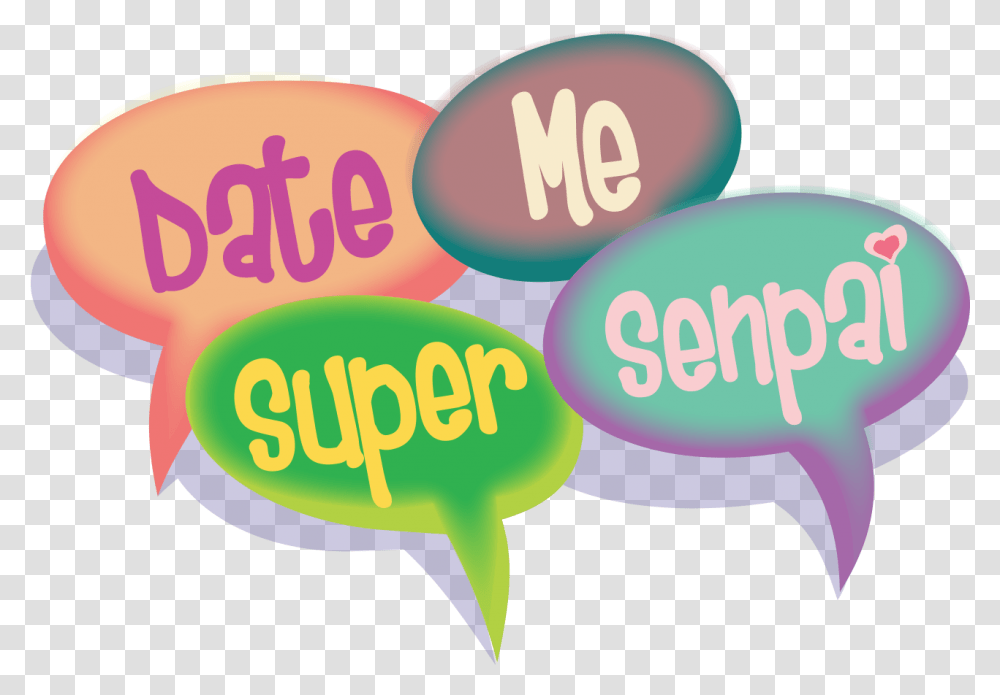 Date Me Super Senpai Circle, Sweets, Food, Confectionery, Word Transparent Png