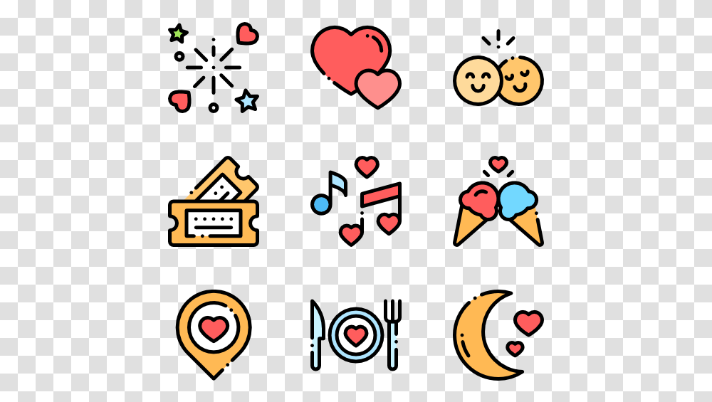 Date Night Elderly Icons, Number, Heart Transparent Png
