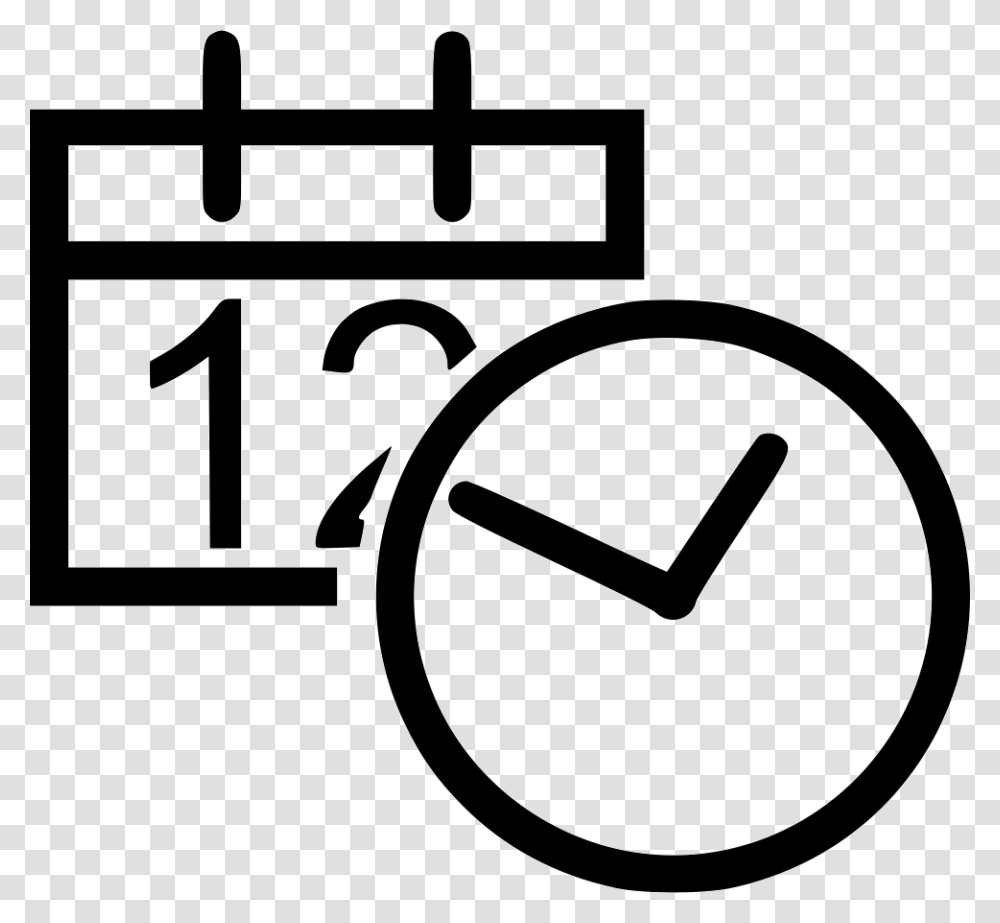 Date Time Due Date Icon, Number, Stencil Transparent Png