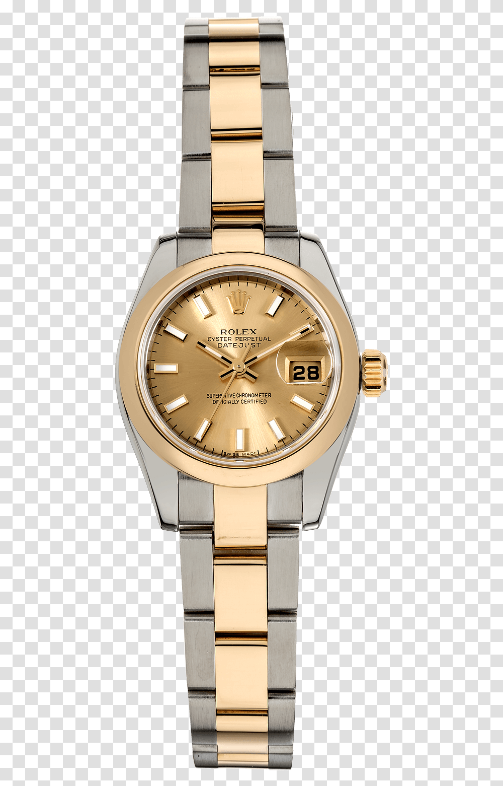 Datejust Yellow Gold And Stainless Steel Automatic Rolex Datejust, Wristwatch, Clock Tower, Architecture, Building Transparent Png