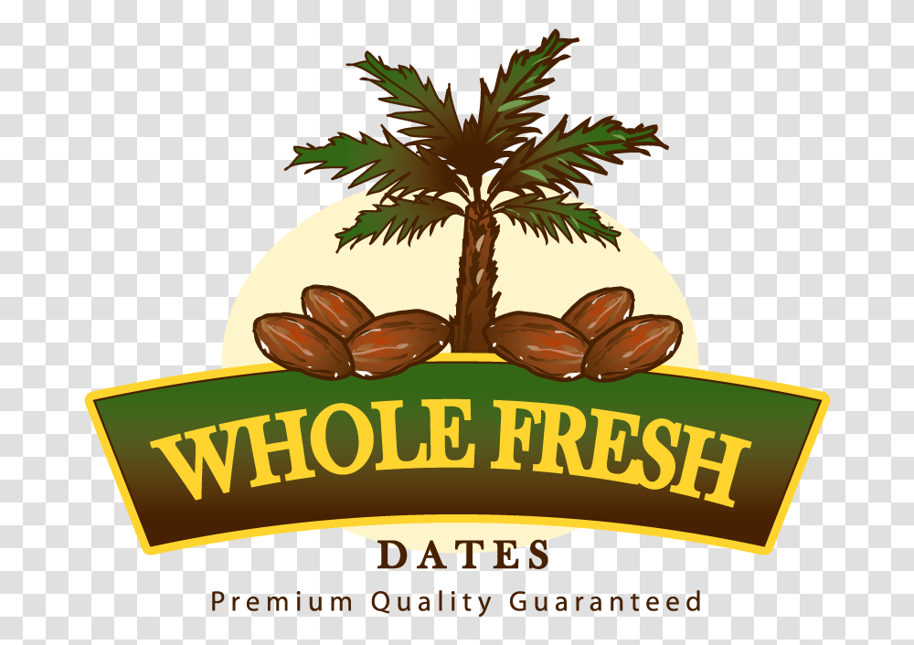 Dates Logo, Tree, Plant, Vegetation, Palm Tree Transparent Png