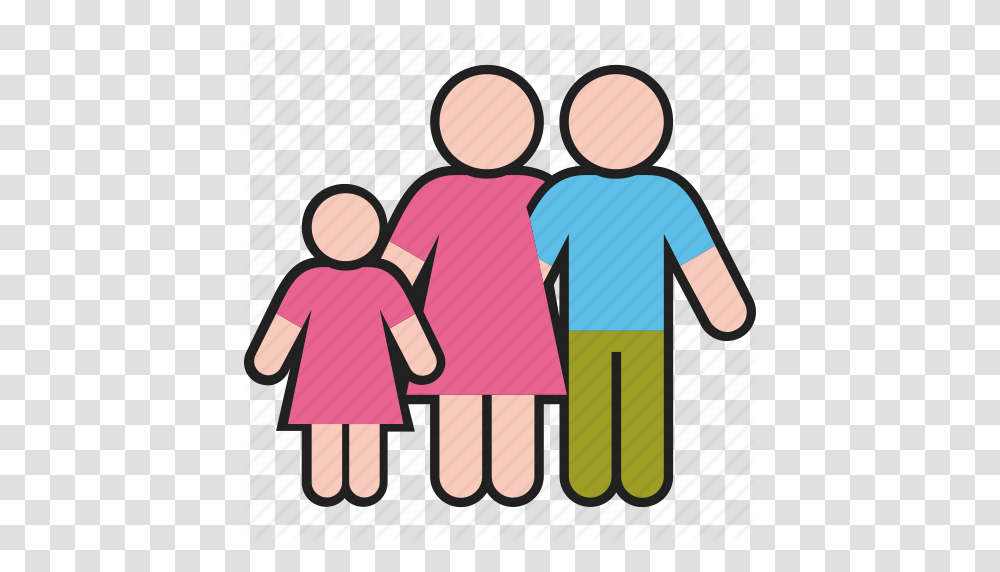 Daughter Family Father Girl Mother Parents Icon, Hand, Holding Hands, Female Transparent Png