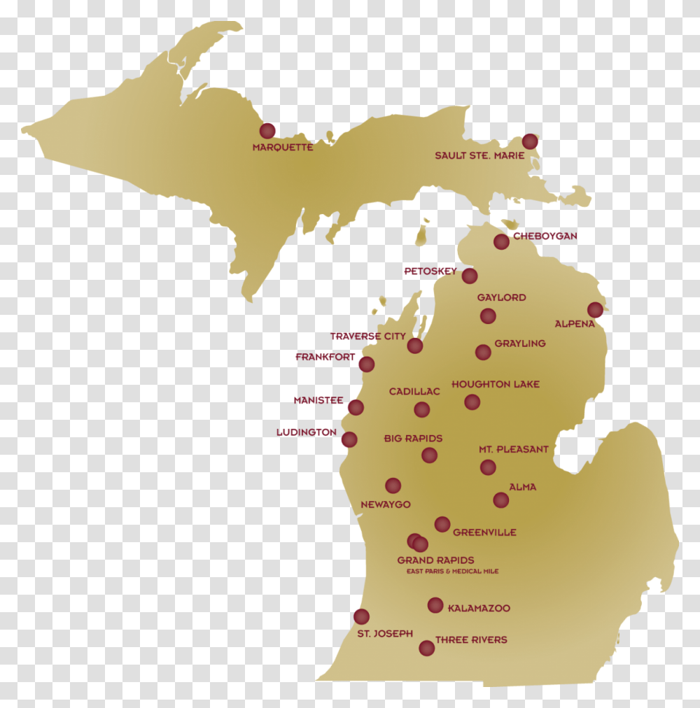 Dave East Michigan Map, Diagram, Plot, Atlas, Poster Transparent Png