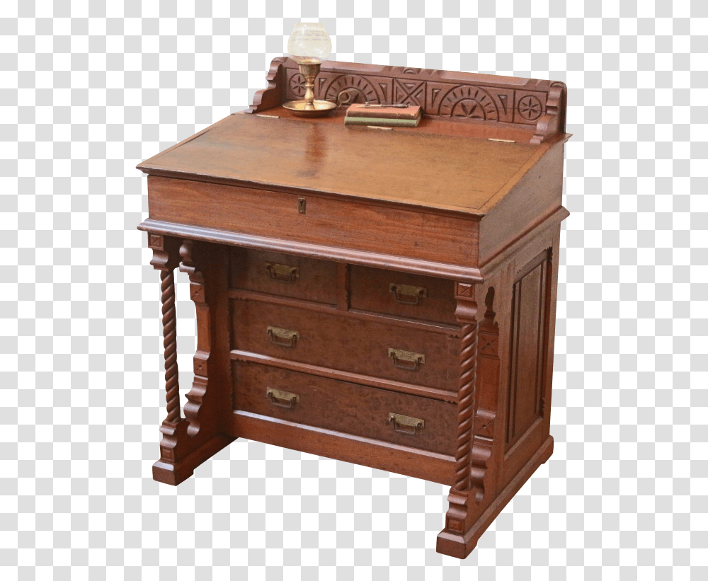 Davenport Desk Clipart Drawer, Furniture, Table, Sideboard, Cabinet Transparent Png