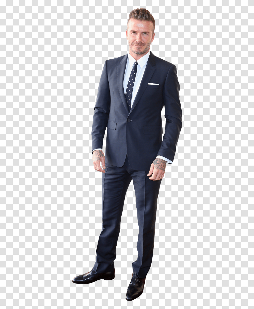 David Beckham Image Corporate Attire For Boys, Suit, Overcoat, Tie Transparent Png