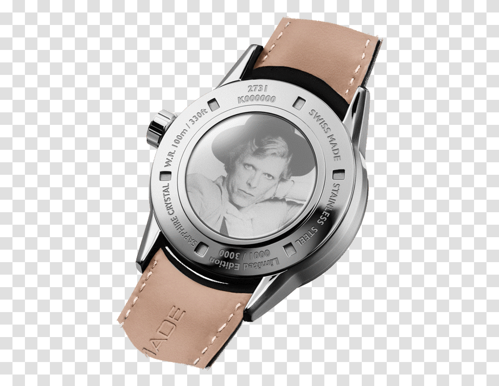 David Bowie Lightning Bolt Raymond Weil Buddy Holly Watch, Wristwatch, Person, Human, Digital Watch Transparent Png