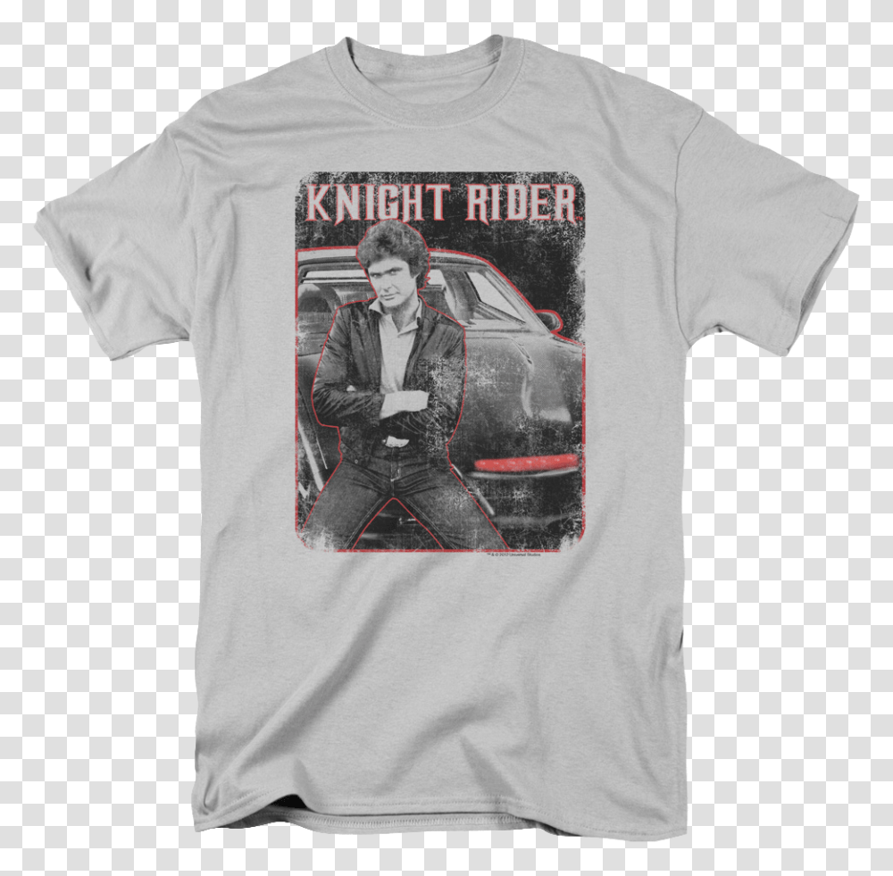 David Hasselhoff Knight Rider Retro T Shirt, Apparel, Person, Human Transparent Png