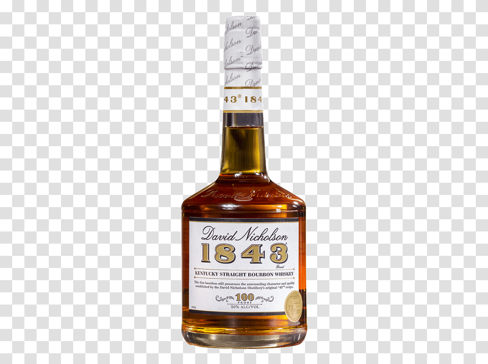 David Nicholson 1843 Kentucky Straight Bourbon Whiskey David Nicholson, Bottle, Liquor, Alcohol, Beverage Transparent Png