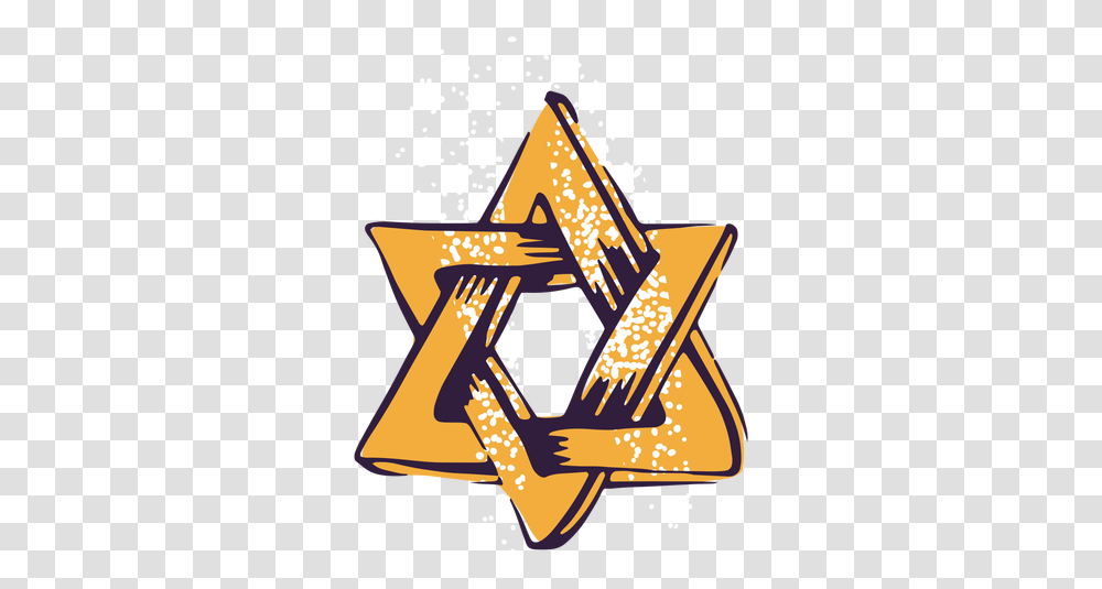 David Star Jewish Symbol Illustration Jewish Symbol, Clothing, Apparel, Star Symbol, Hat Transparent Png